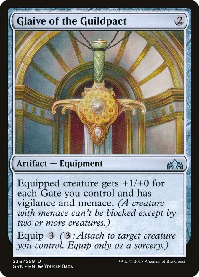 2018 Guilds of Ravnica Glaive of the Guildpact #236 uncommon card image