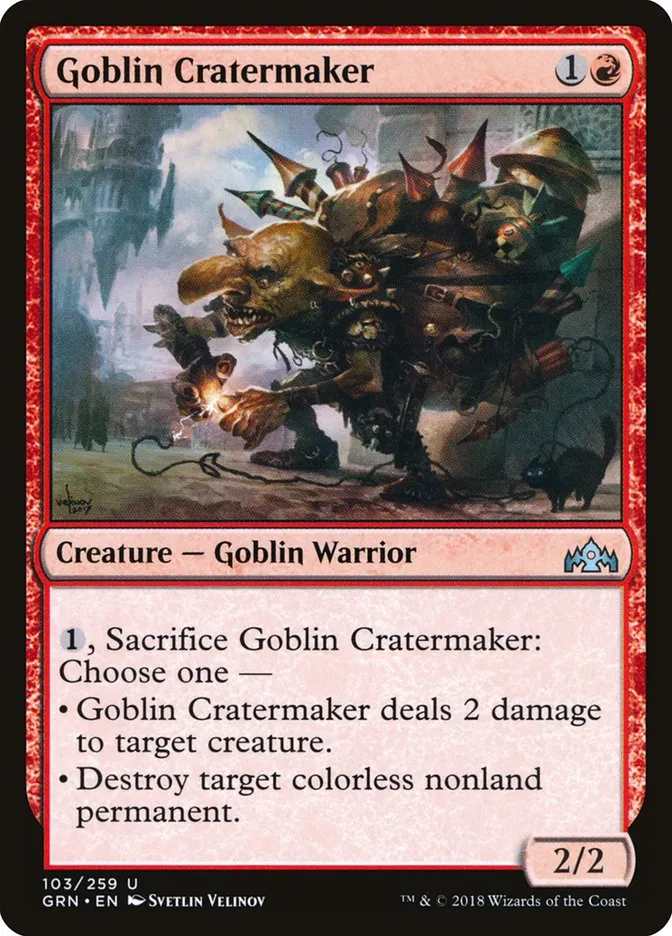 2018 Guilds of Ravnica Goblin Cratermaker uncommon #103 uncommon card image