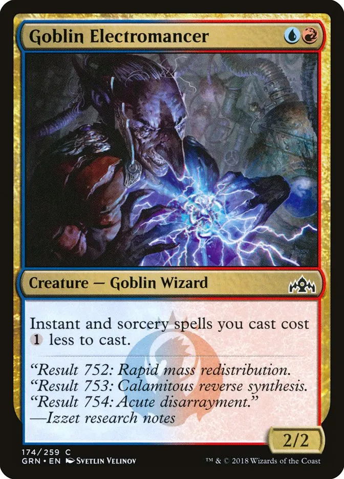 2018 Guilds of Ravnica Goblin Electromancer common #174 common card image