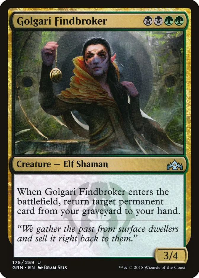 2018 Guilds of Ravnica Golgari Findbroker uncommon #175 uncommon card image