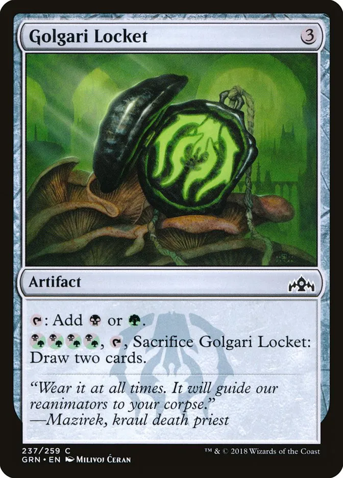 2018 Guilds of Ravnica Golgari Locket #237 common card image