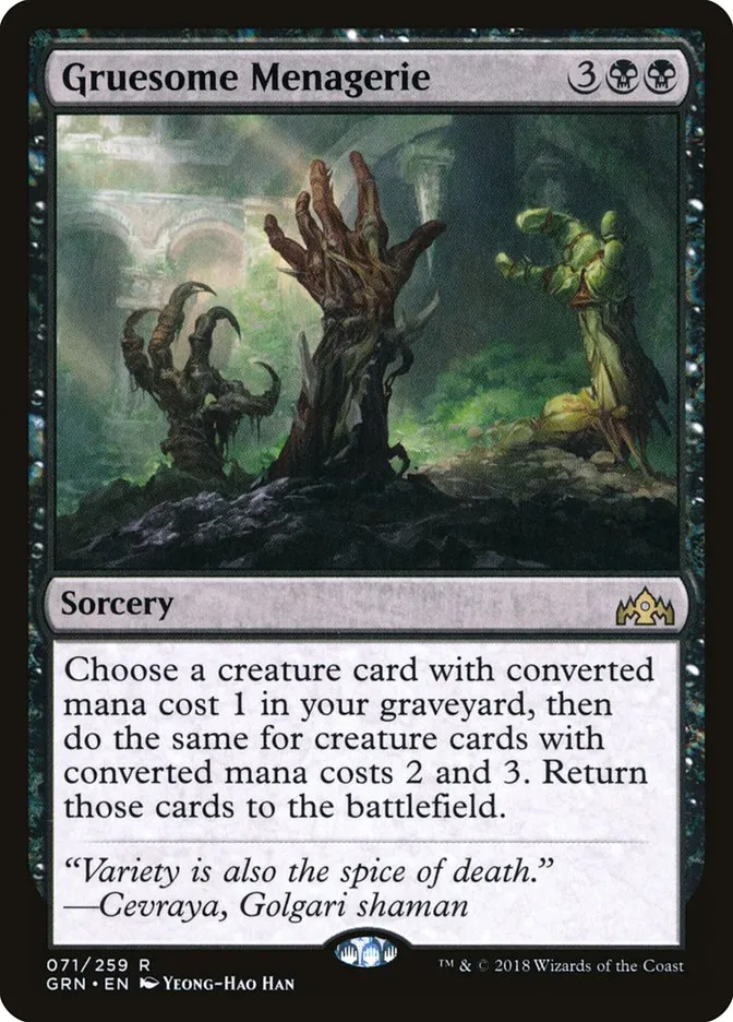 2018 Guilds of Ravnica Gruesome Menagerie rare #71 rare card image