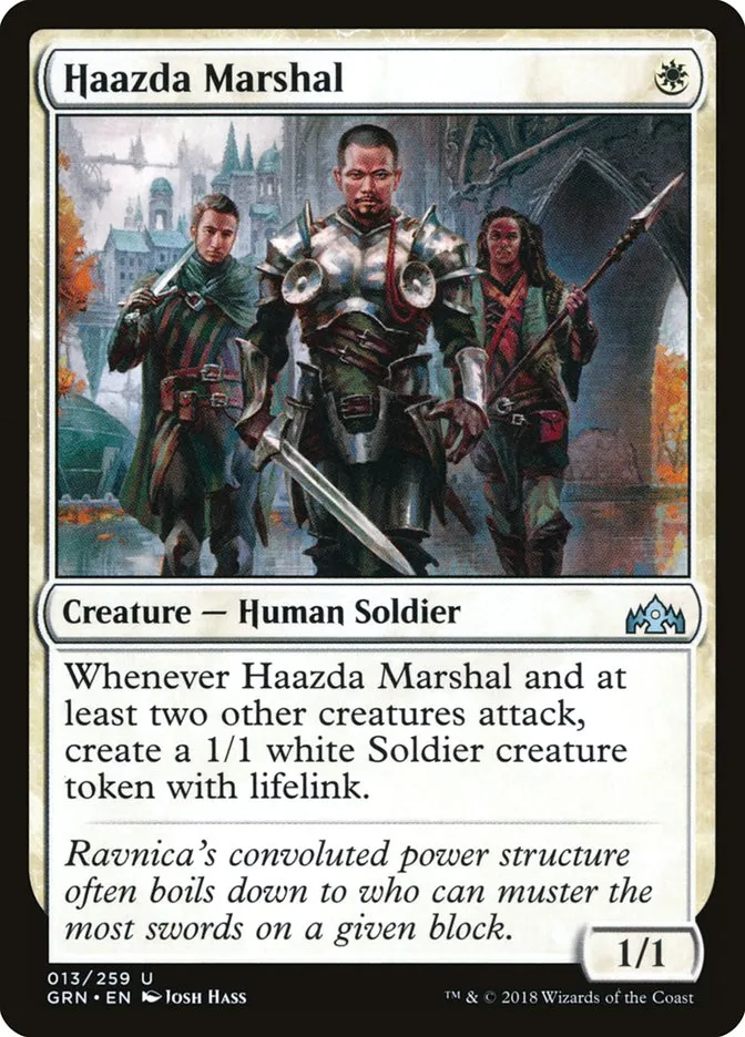 2018 Guilds of Ravnica Haazda Marshal uncommon #13 uncommon card image