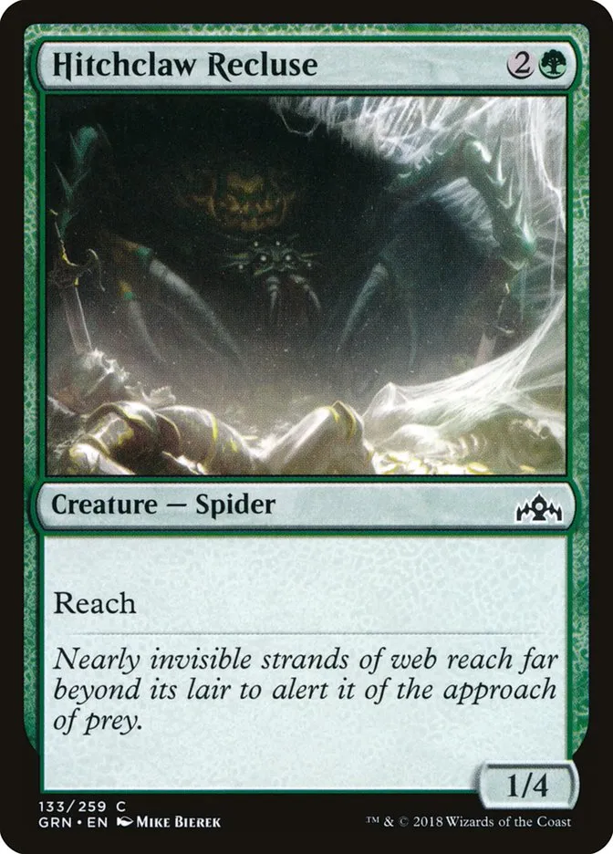 2018 Guilds of Ravnica Hitchclaw Recluse common #133 common card image