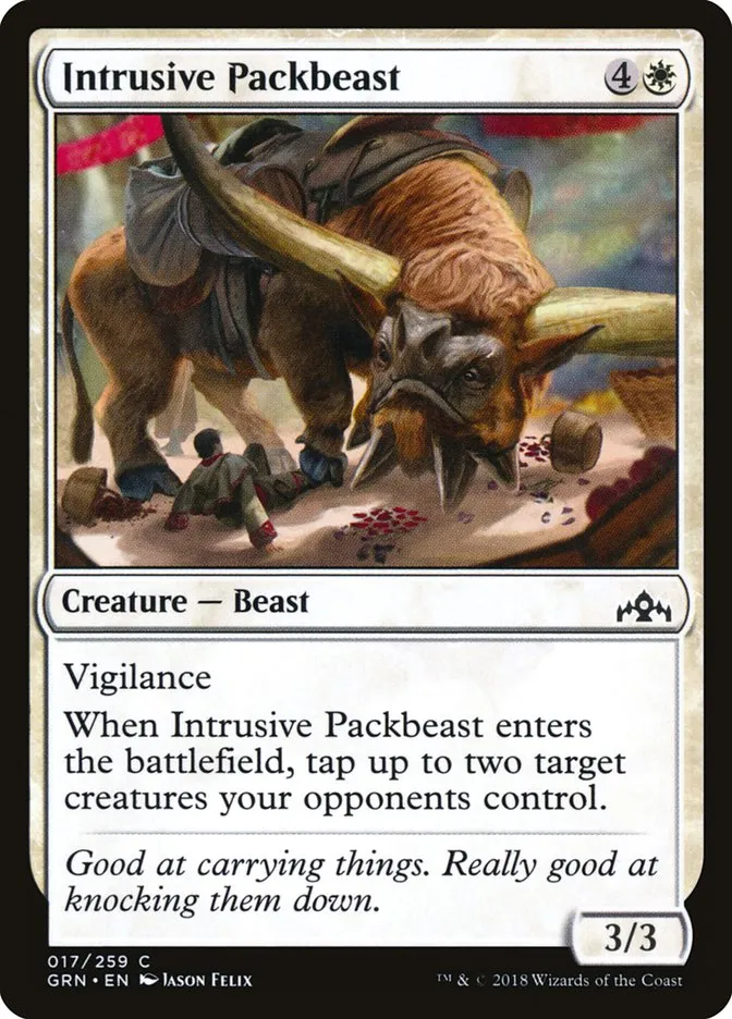2018 Guilds of Ravnica Intrusive Packbeast common #17 common card image