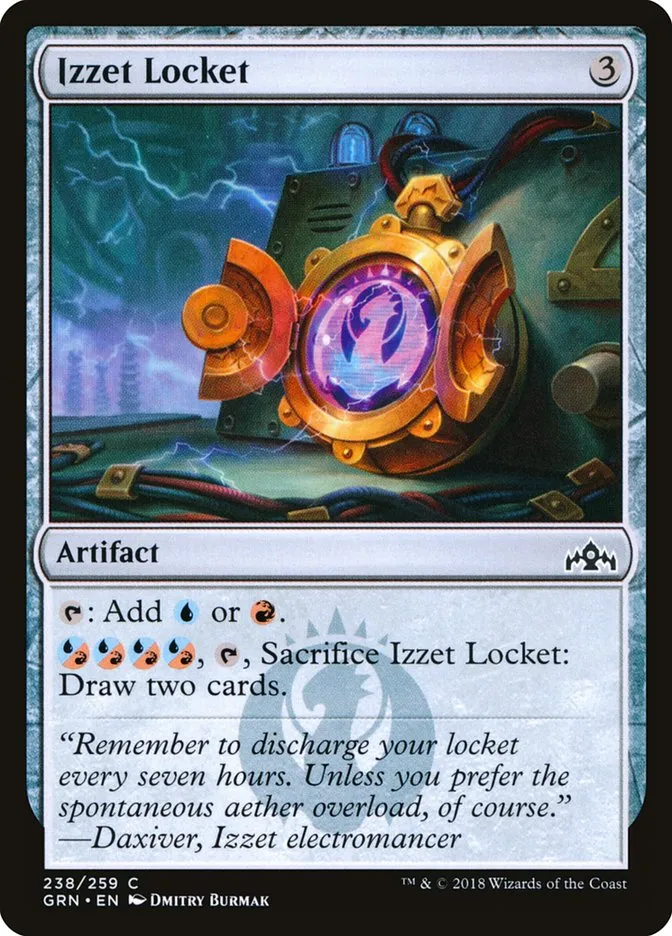 2018 Guilds of Ravnica Izzet Locket #238 common card image