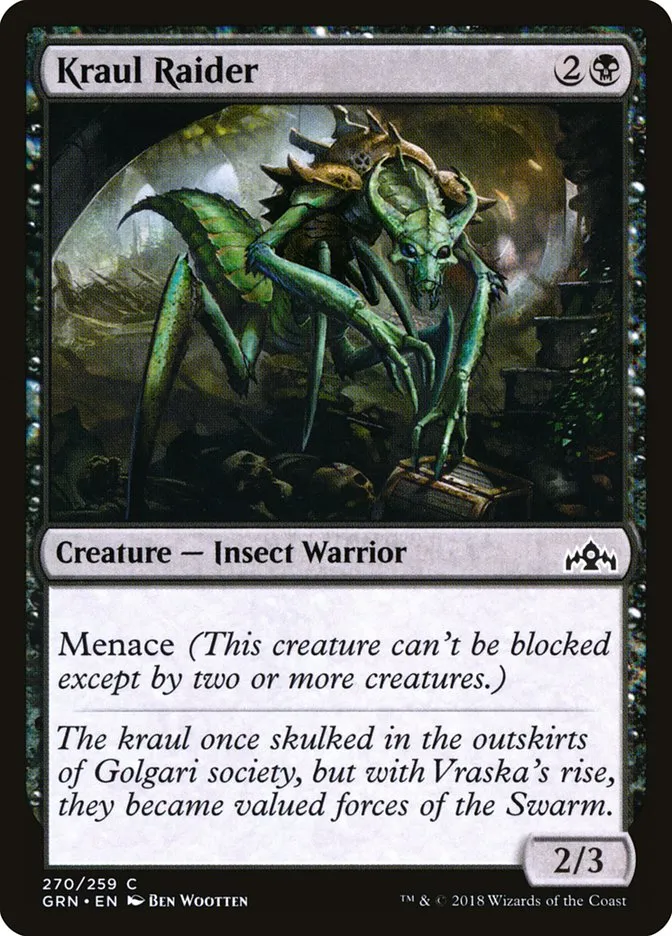 2018 Guilds of Ravnica Kraul Raider #270 common card image