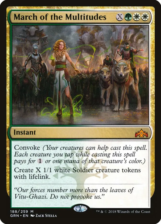 2018 Guilds of Ravnica March of the Multitudes #188 mythic card image