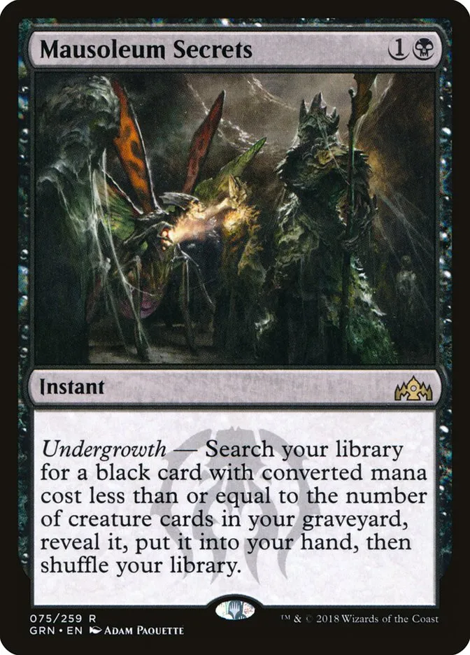 2018 Guilds of Ravnica Mausoleum Secrets rare #75 rare card image