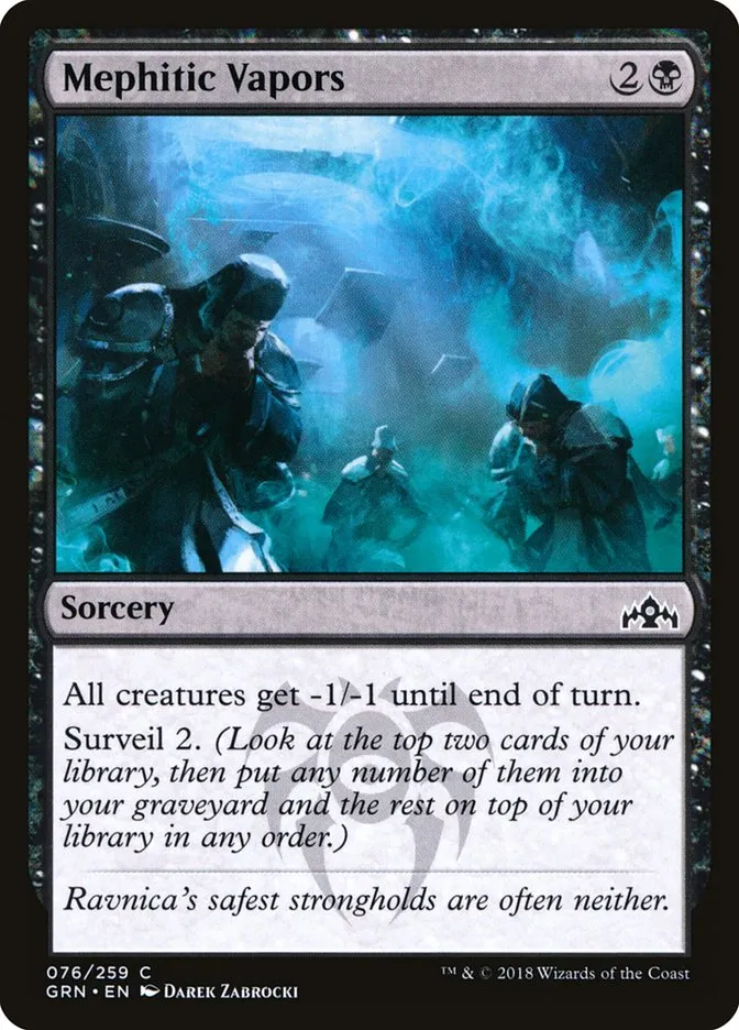 2018 Guilds of Ravnica Mephitic Vapors common #76 common card image