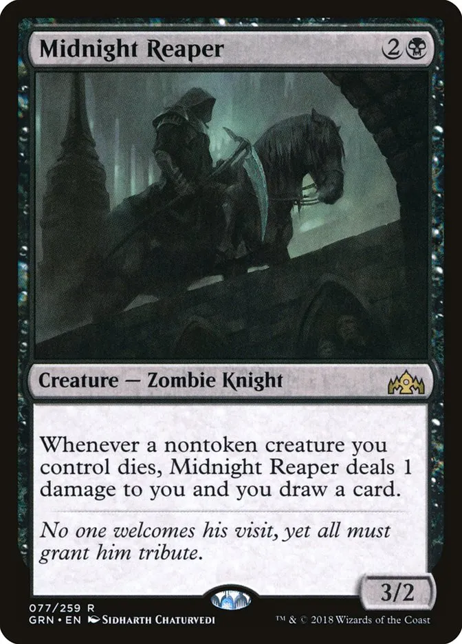 2018 Guilds of Ravnica Midnight Reaper rare #77 rare card image