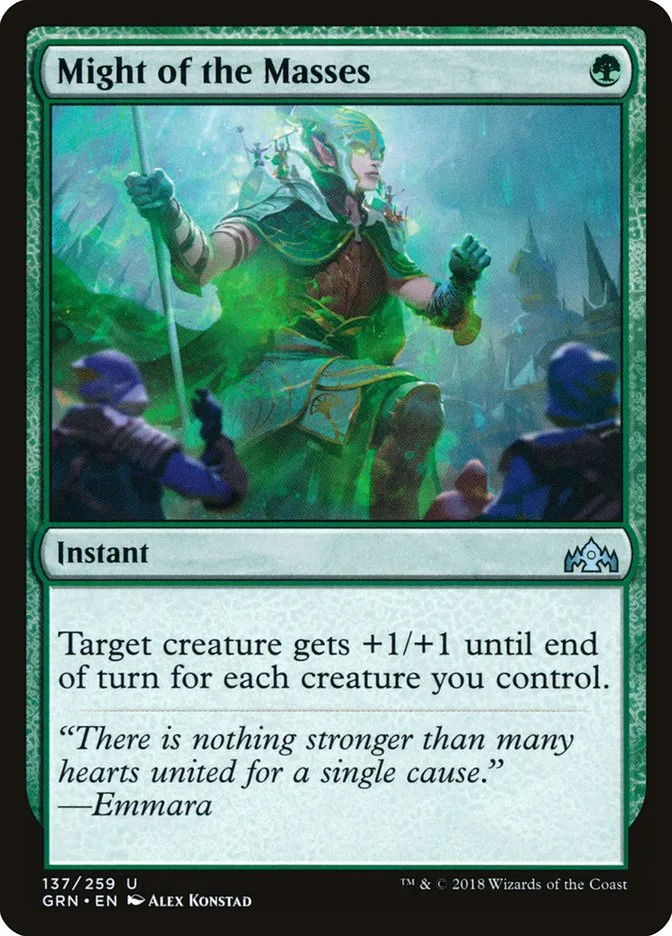 2018 Guilds of Ravnica Might of the Masses uncommon #137 uncommon card image