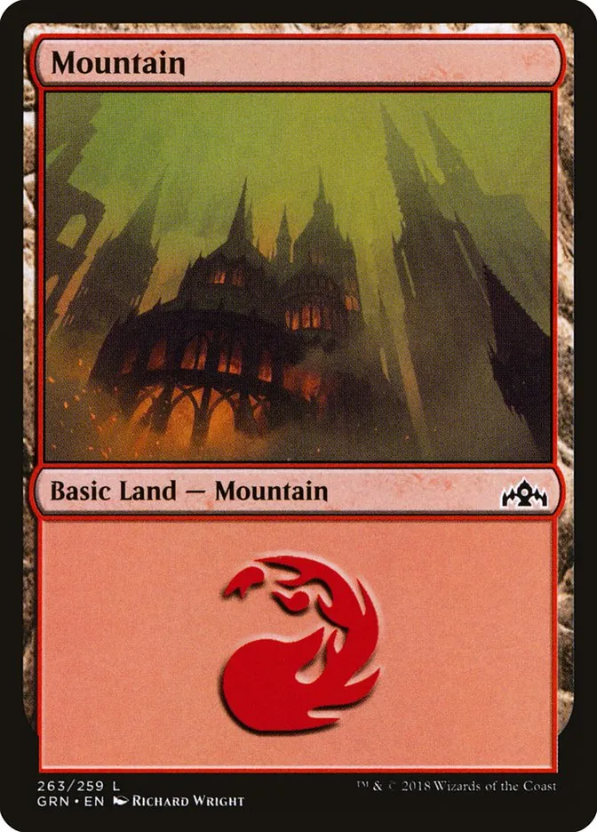 2018 Guilds of Ravnica Mountain common #263 common card image