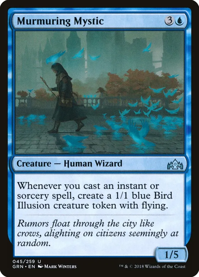 2018 Guilds of Ravnica Murmuring Mystic uncommon #45 uncommon card image