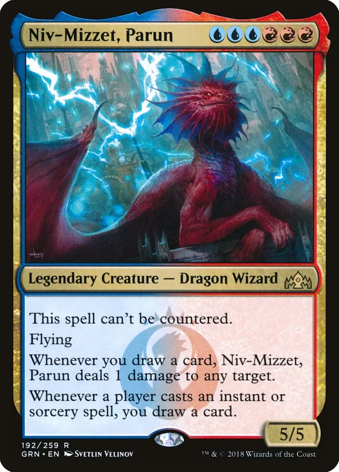 2018 Guilds of Ravnica Niv-Mizzet, Parun rare #192 rare card image