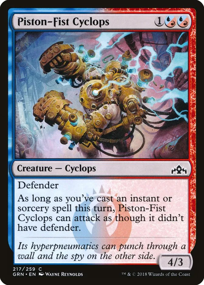 2018 Guilds of Ravnica Piston-Fist Cyclops #217 common card image