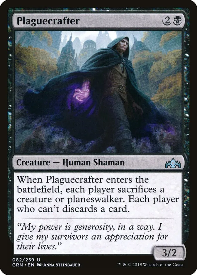 2018 Guilds of Ravnica Plaguecrafter uncommon #82 uncommon card image