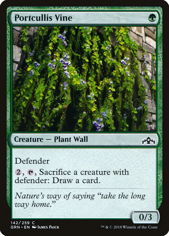2018 Guilds of Ravnica Portcullis Vine common #142 common card image