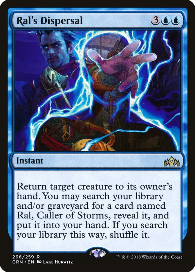 2018 Guilds of Ravnica Ral's Dispersal rare #266 rare card image