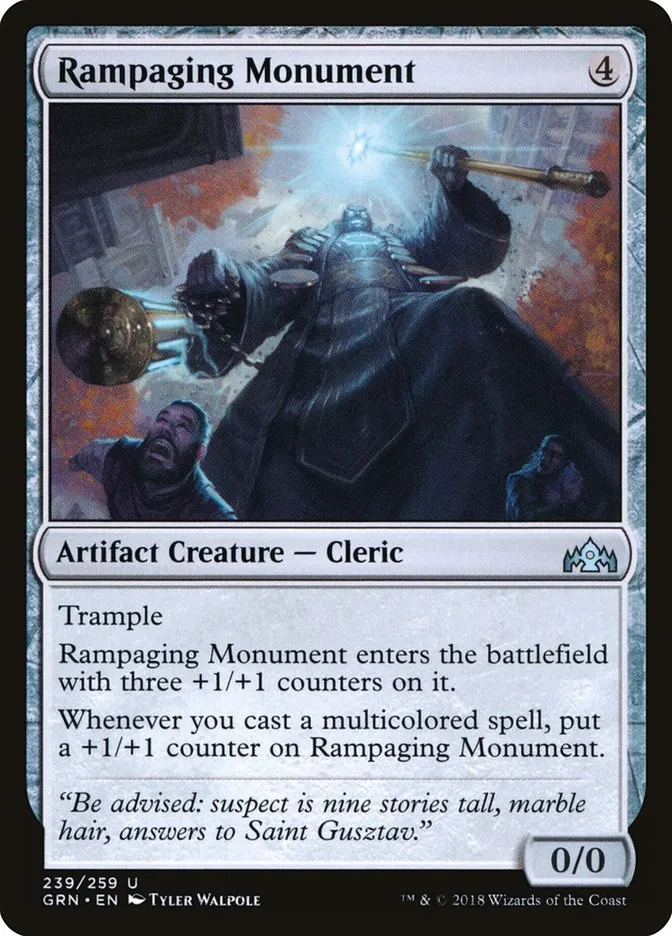 2018 Guilds of Ravnica Rampaging Monument #239 uncommon card image