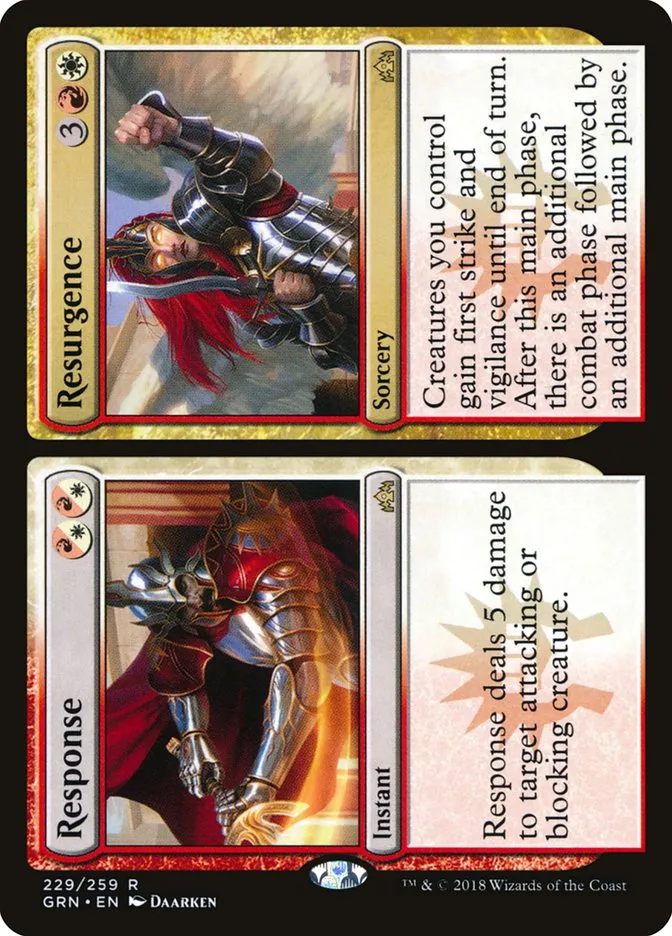 2018 Guilds of Ravnica Response // Resurgence rare #229 rare card image