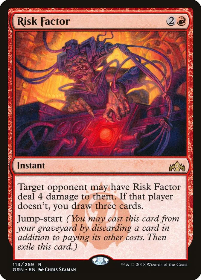 2018 Guilds of Ravnica Risk Factor rare #113 rare card image