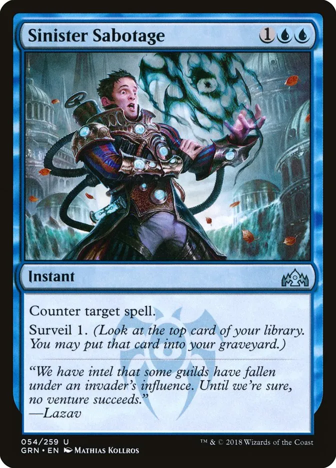 2018 Guilds of Ravnica Sinister Sabotage uncommon #54 uncommon card image