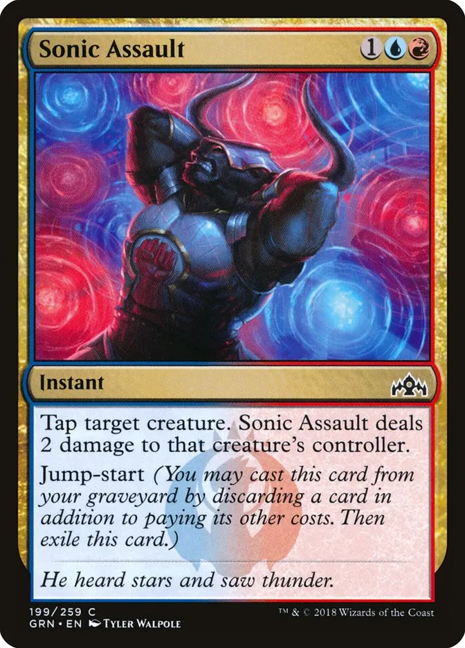 2018 Guilds of Ravnica Sonic Assault common #199 common card image