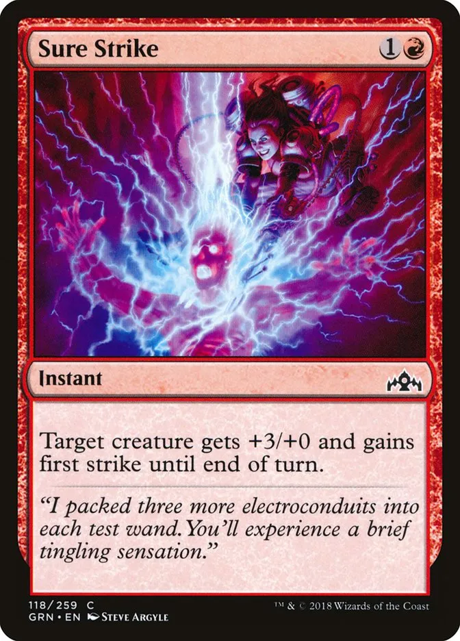 2018 Guilds of Ravnica Sure Strike common #118 common card image