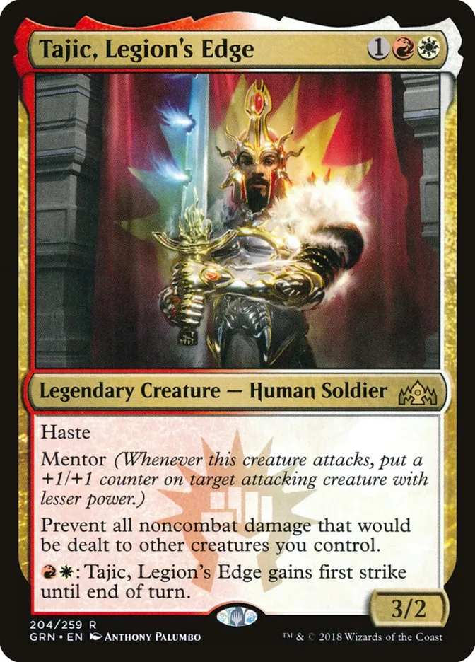 2018 Guilds of Ravnica Tajic, Legion's Edge rare #204 rare card image