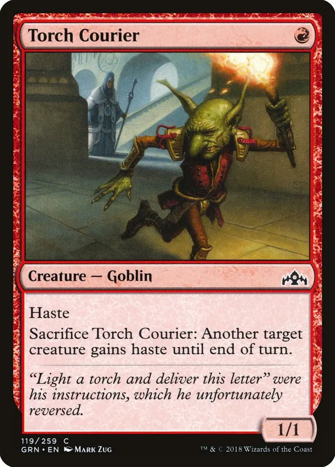 2018 Guilds of Ravnica Torch Courier common #119 common card image