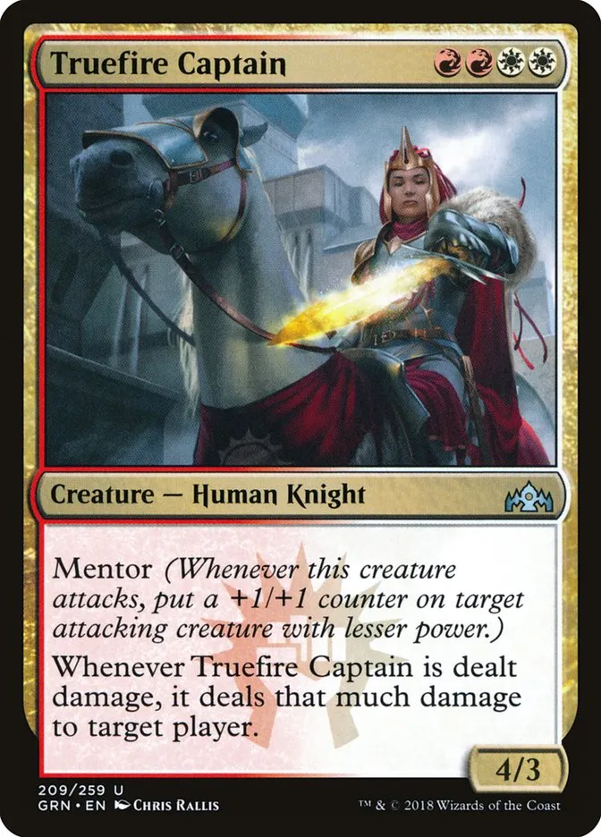 2018 Guilds of Ravnica Truefire Captain uncommon #209 uncommon card image