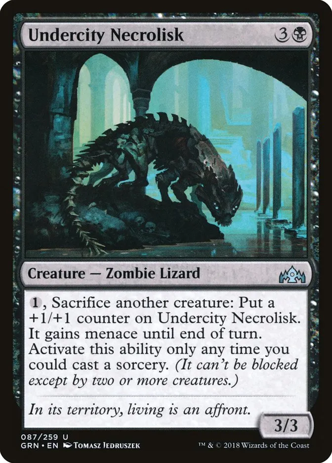 2018 Guilds of Ravnica Undercity Necrolisk uncommon #87 uncommon card image