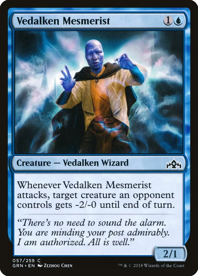 2018 Guilds of Ravnica Vedalken Mesmerist common #57 common card image