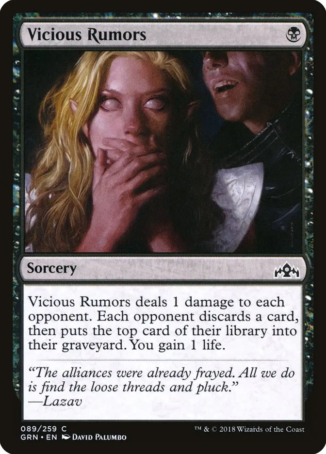2018 Guilds of Ravnica Vicious Rumors common #89 common card image