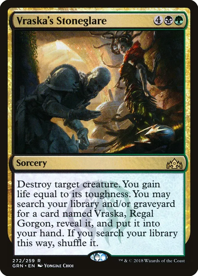 2018 Guilds of Ravnica Vraska's Stoneglare rare #272 rare card image