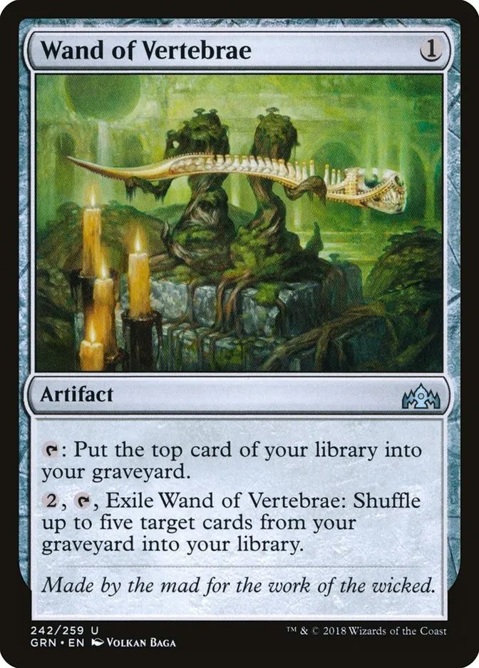 2018 Guilds of Ravnica Wand of Vertebrae #242 uncommon card image