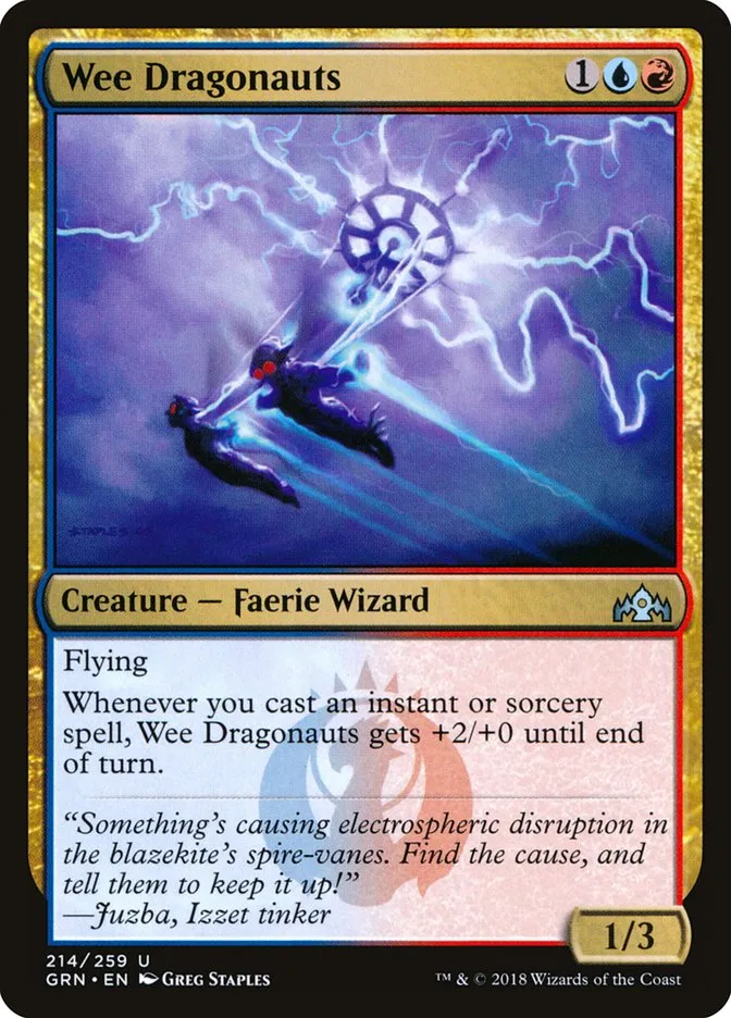 2018 Guilds of Ravnica Wee Dragonauts uncommon #214 uncommon card image