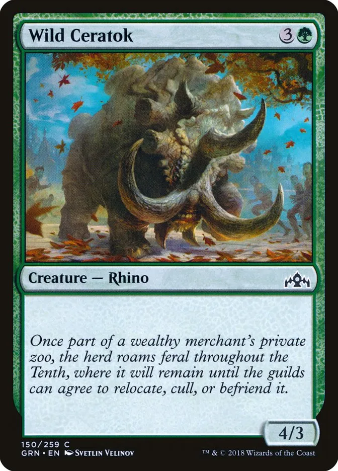 2018 Guilds of Ravnica Wild Ceratok #150 common card image