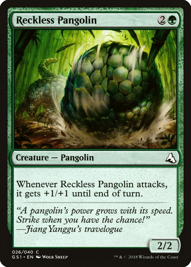 2018 Global Series Jiang Yanggu & Mu Yanling Reckless Pangolin #26 common card image