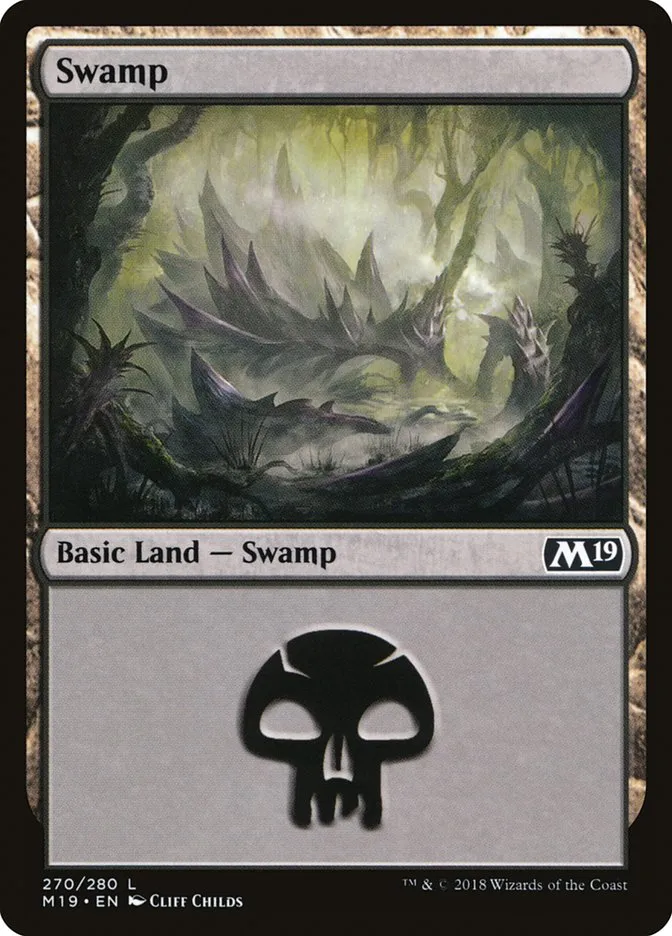 2018 Core Set 2019 Swamp common #270 common card image
