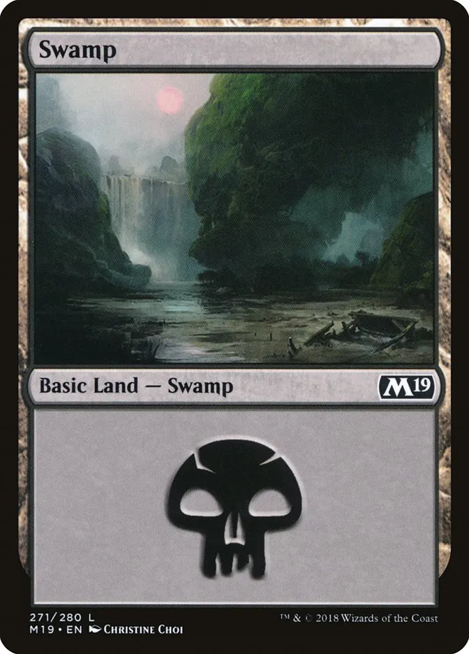2018 Core Set 2019 Swamp common #271 common card image