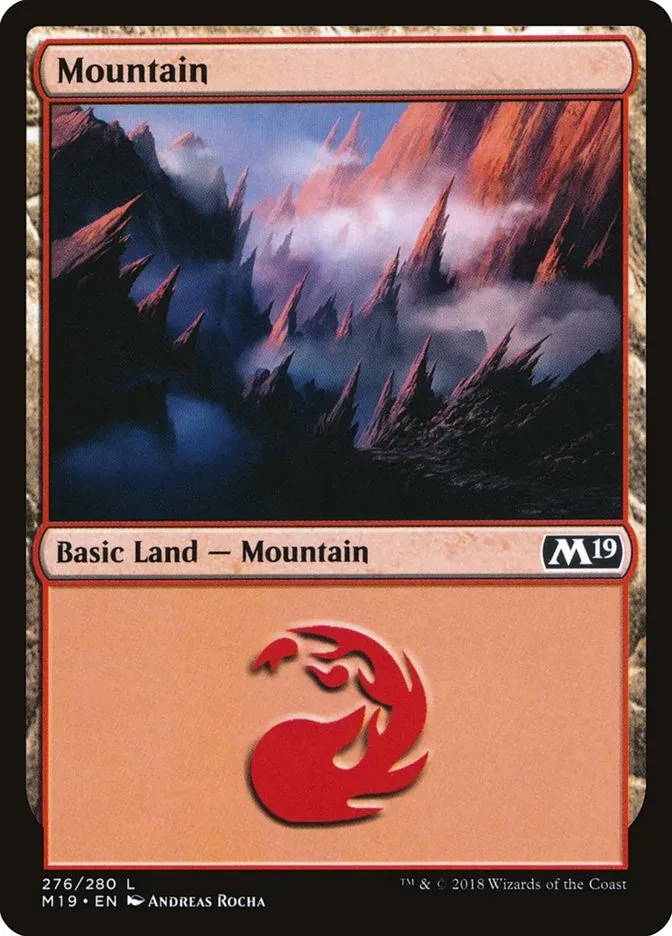 2018 Core Set 2019 Mountain common #276 common card image