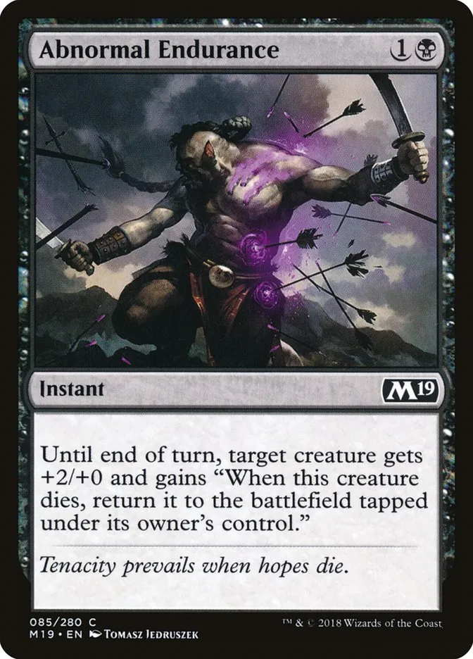 2018 Core Set 2019 Abnormal Endurance common #85 common card image