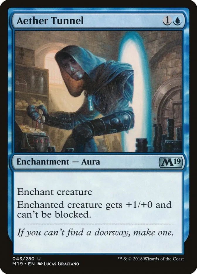 2018 Core Set 2019 Aether Tunnel uncommon #43 uncommon card image