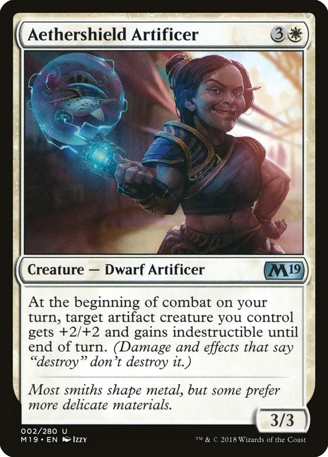 2018 Core Set 2019 Aethershield Artificer uncommon #2 uncommon card image