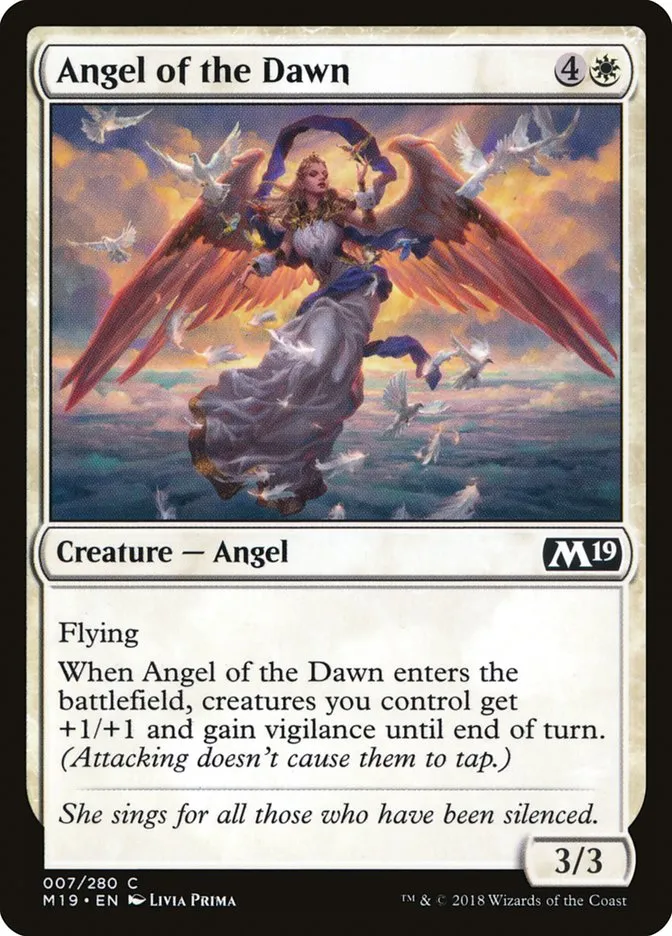 2018 Core Set 2019 Angel of the Dawn #7 common card image