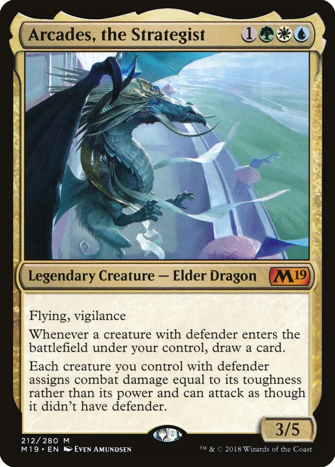 2018 Core Set 2019 Arcades, the Strategist mythic #212 mythic card image