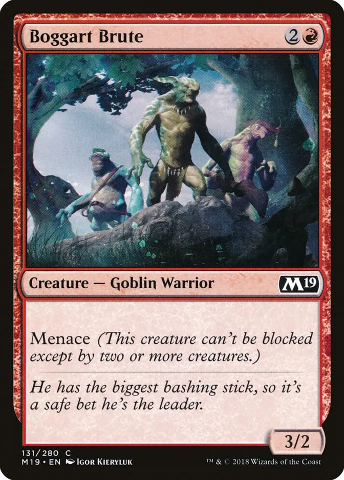 2018 Core Set 2019 Boggart Brute common #131 common card image