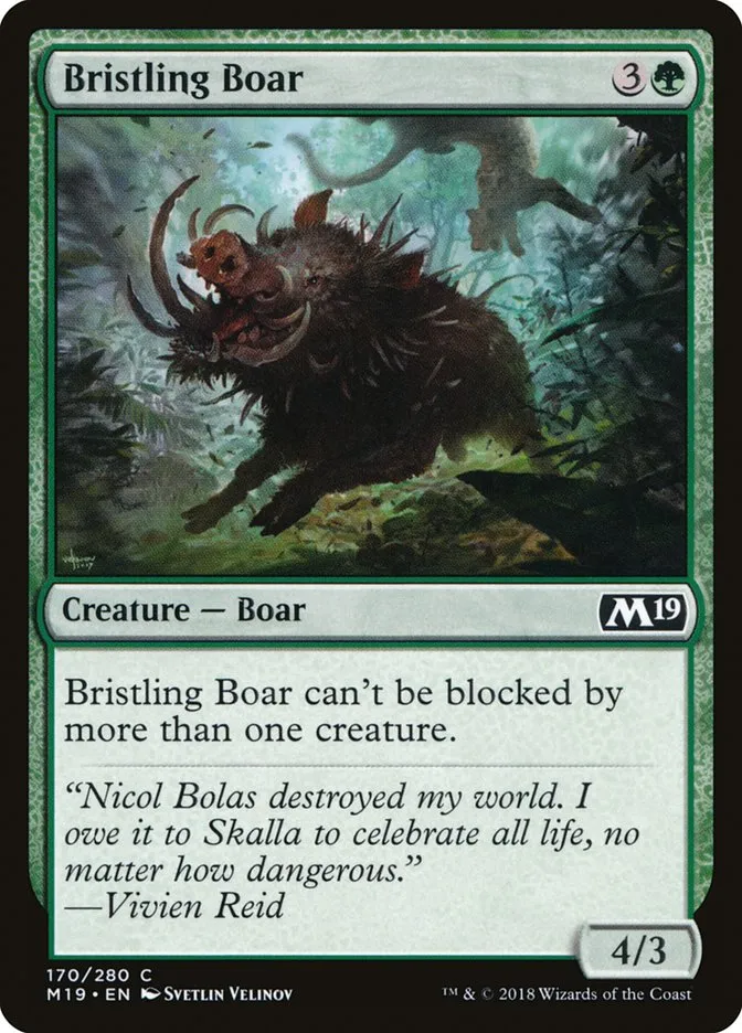 2018 Core Set 2019 Bristling Boar common #170 common card image
